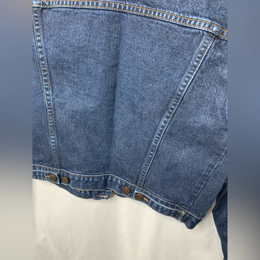 Vintage I.e.i. Dark Wash Denim Jean Jacket Size Large - Picture 8 of 12